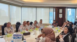 Pertemuan DPP Perkumpulan Profesi Pasar Modal Indonesia (PROPAMI) dengan Direktur Utama Kustodian Sentral Efek Indonesia (KSEI), Samsul Hidayat, Jakarta. (Doc.PROPAMI)