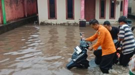 Banjir dengan ketinggian antara 20 hingga 30 cm terjadi di Kota Pangkalpinang, Provinsi Bangka Belitung. (Dok. BNPB)