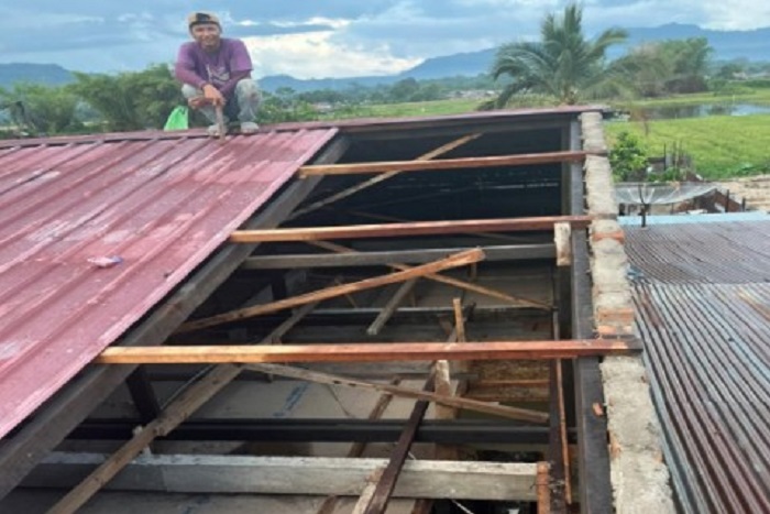 Kerusakan rumah warga akibat cuaca ekstrem di Kabupaten Karo, Sumatra Utara, (Dok. BPBD Kabupaten Karo)